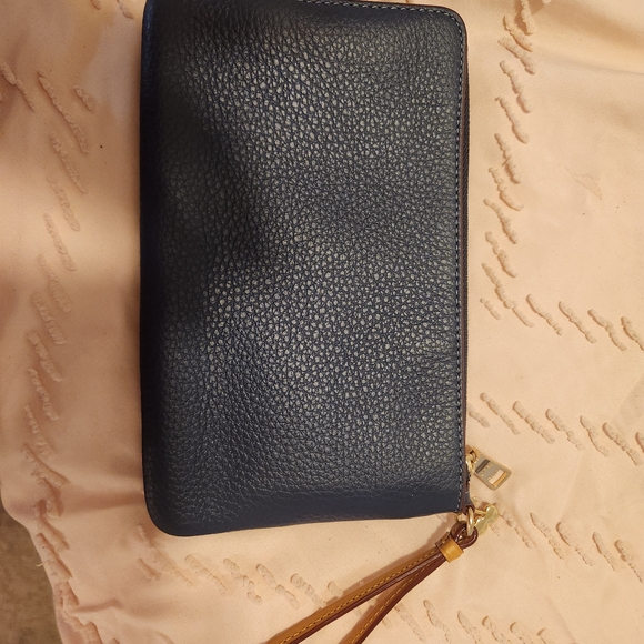 Coach Navy Blue Wristlet Wallet - Picture 1 of 4